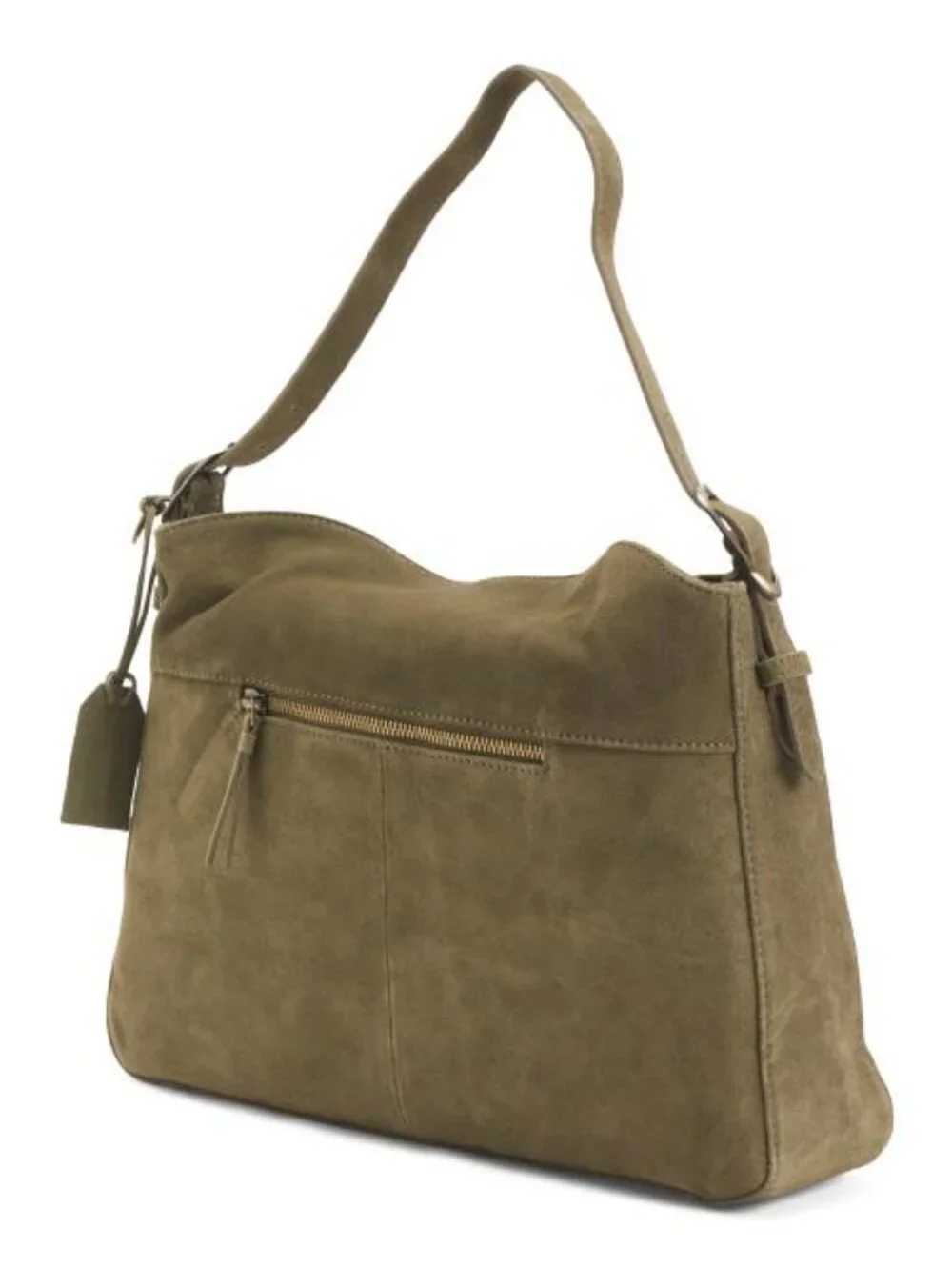 MADE IN INDIA Suede Flap Over Hobo